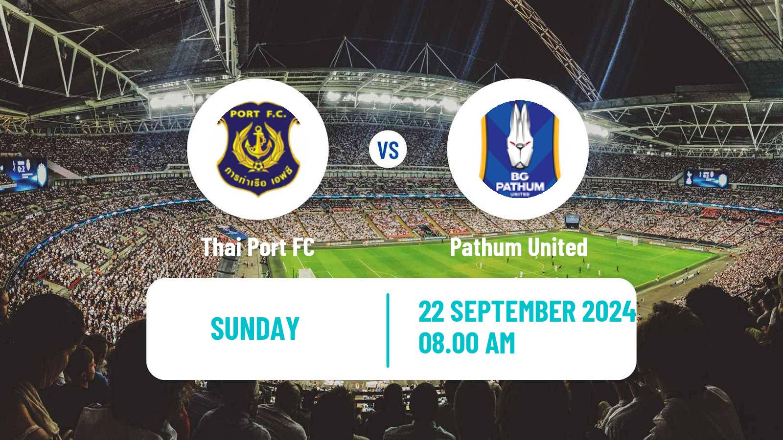 Soccer Thai League 1 Thai Port - Pathum United