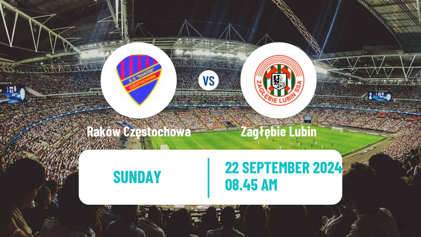 Soccer Polish Ekstraklasa Raków Częstochowa - Zagłębie Lubin