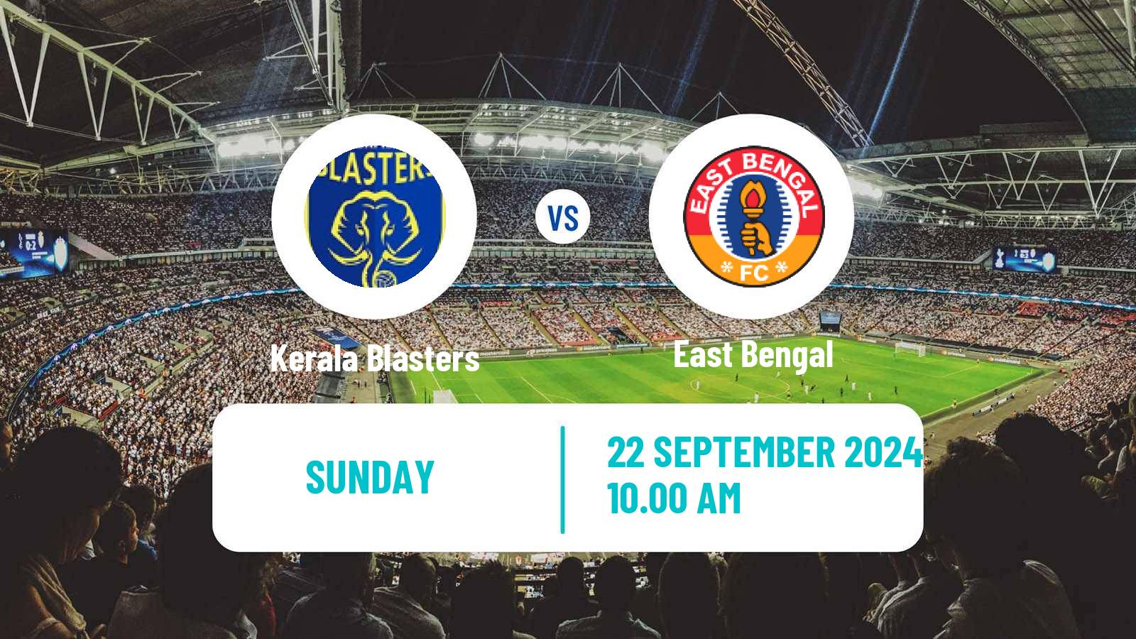 Soccer Indian ISL Kerala Blasters - East Bengal