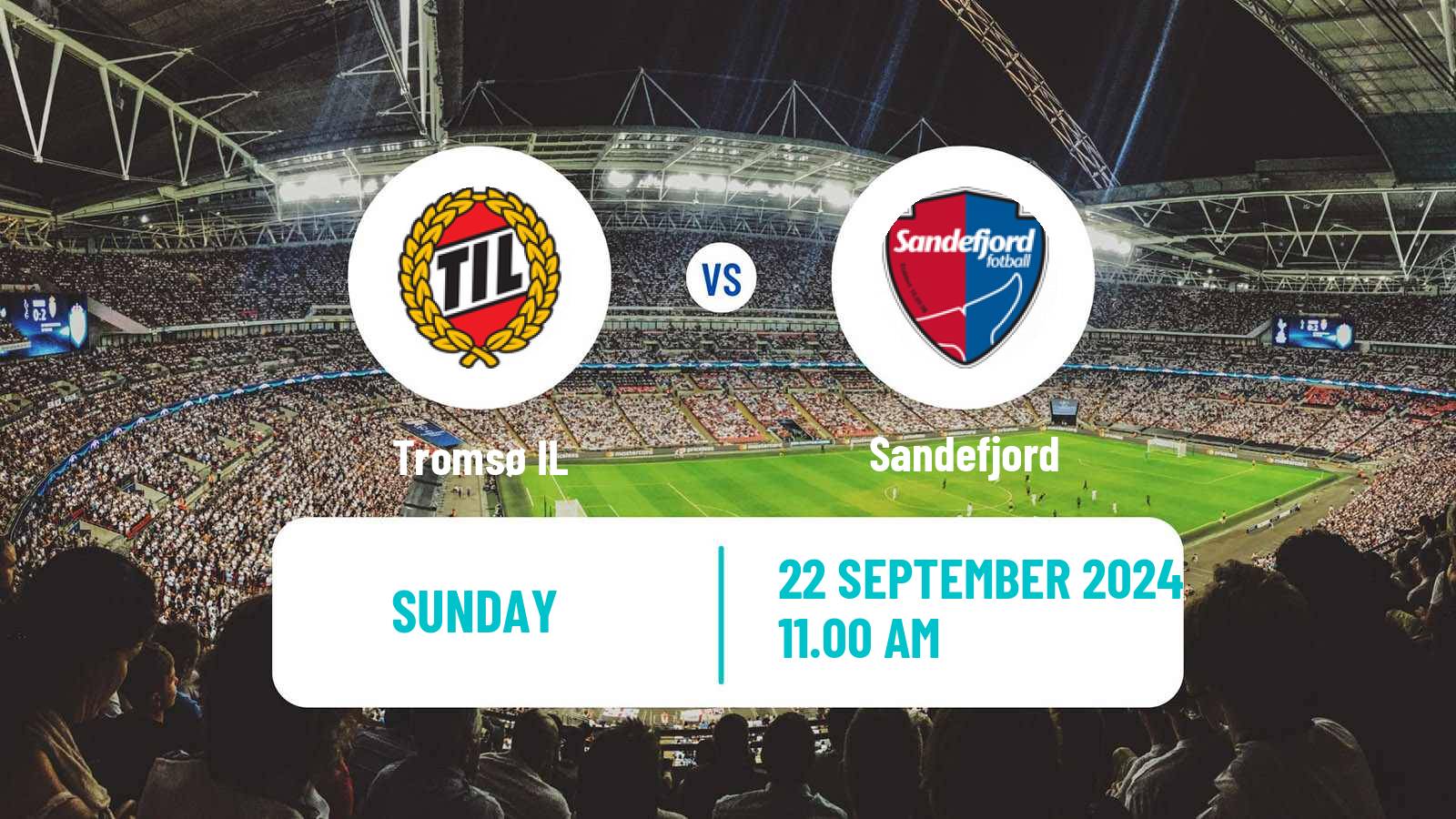 Soccer Norwegian Eliteserien Tromsø - Sandefjord