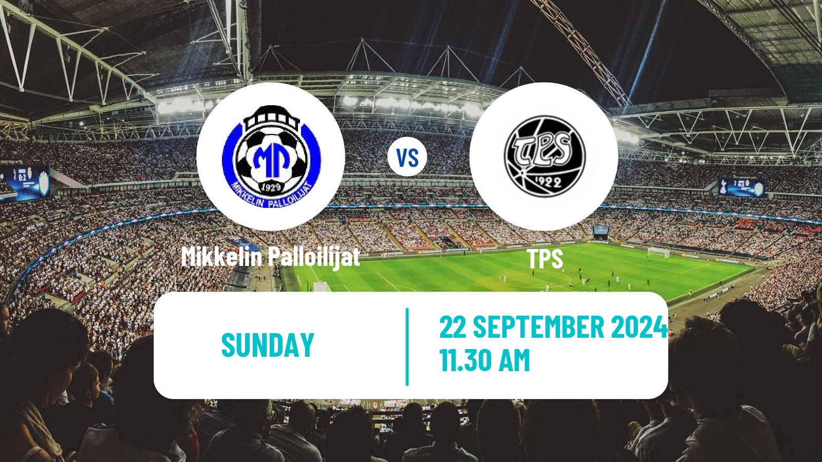 Soccer Finnish Ykkosliiga Mikkelin Palloilijat - TPS