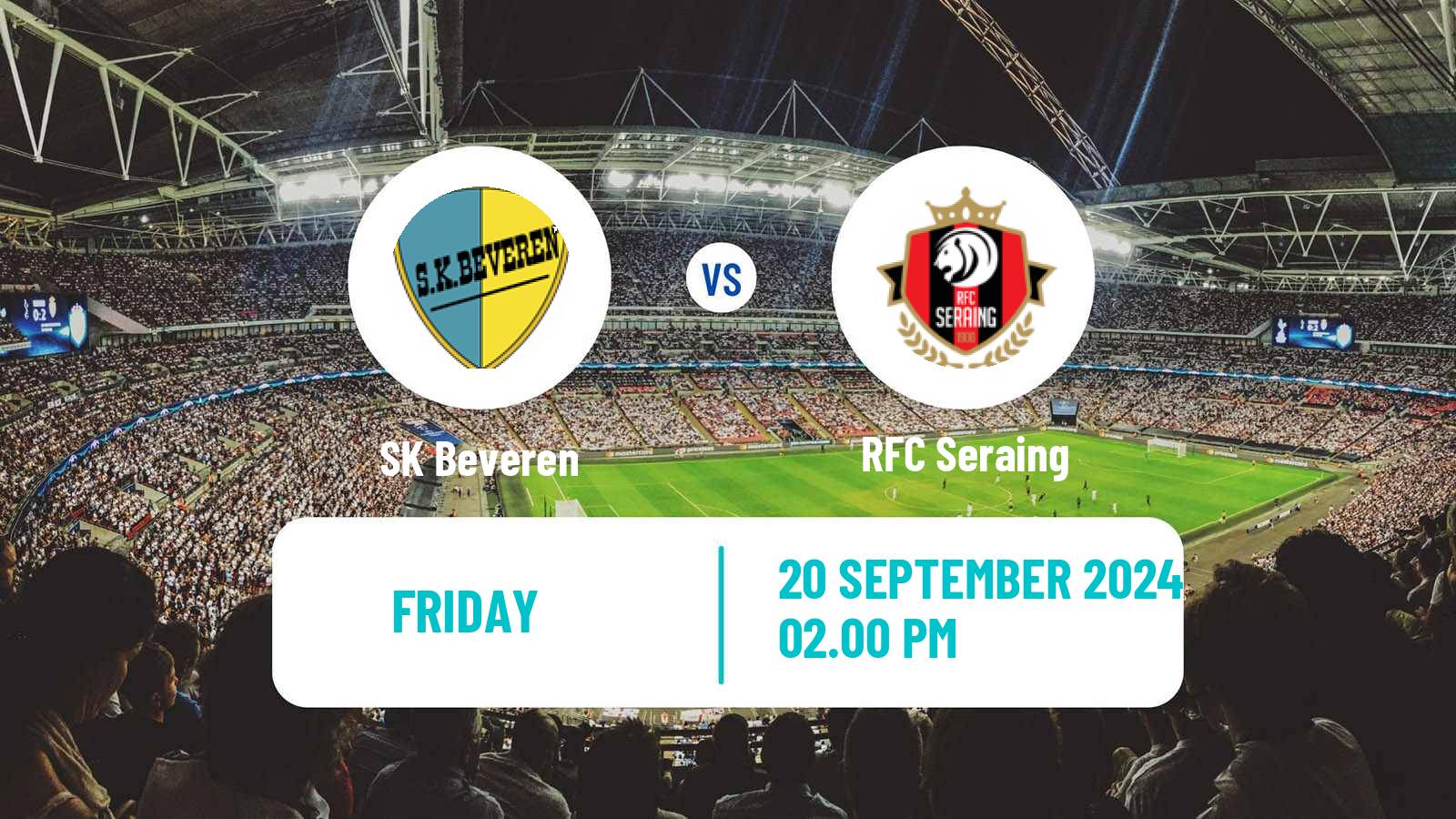 Soccer Belgian Сhallenger Pro League Beveren - Seraing