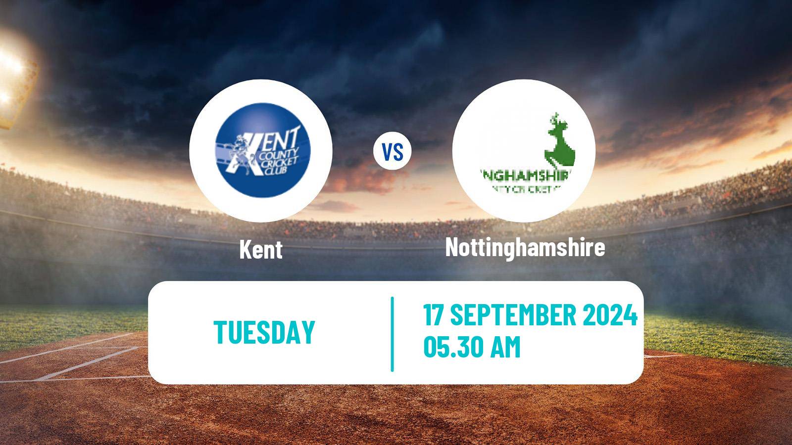 Cricket County Championship One Cricket Kent - Nottinghamshire