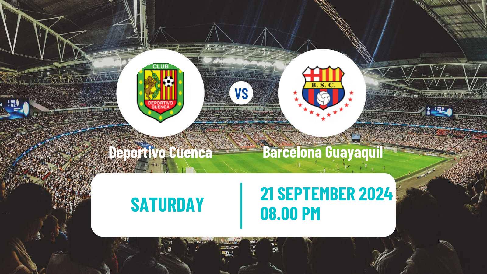 Soccer Ecuadorian Liga Pro Deportivo Cuenca - Barcelona Guayaquil