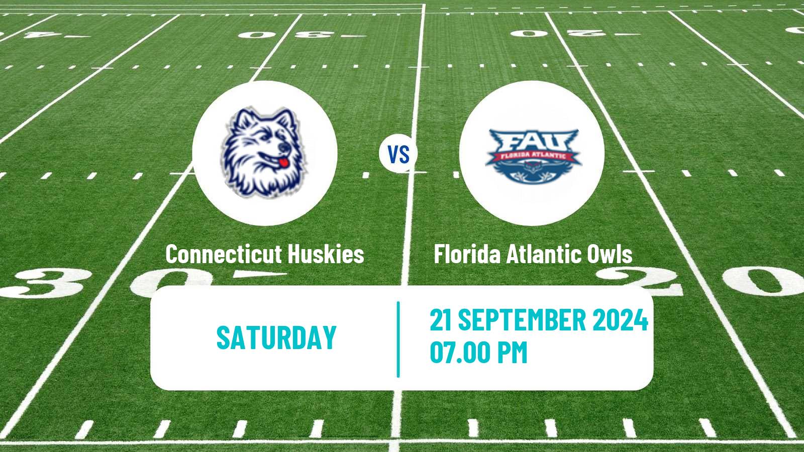 American football NCAA College Football Connecticut Huskies - Florida Atlantic Owls