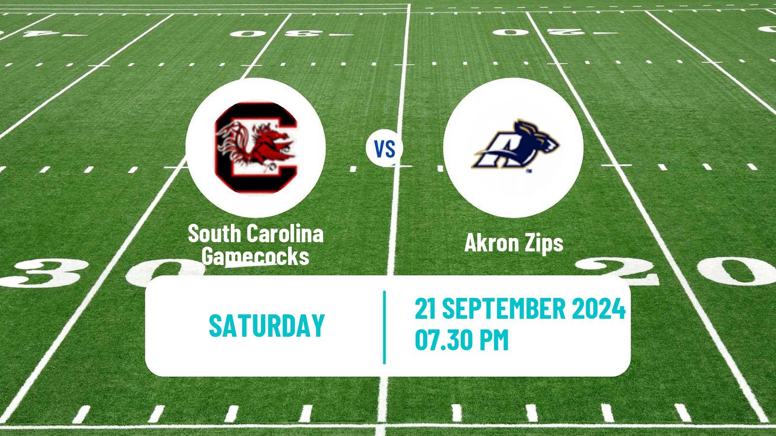 American football NCAA College Football South Carolina Gamecocks - Akron Zips