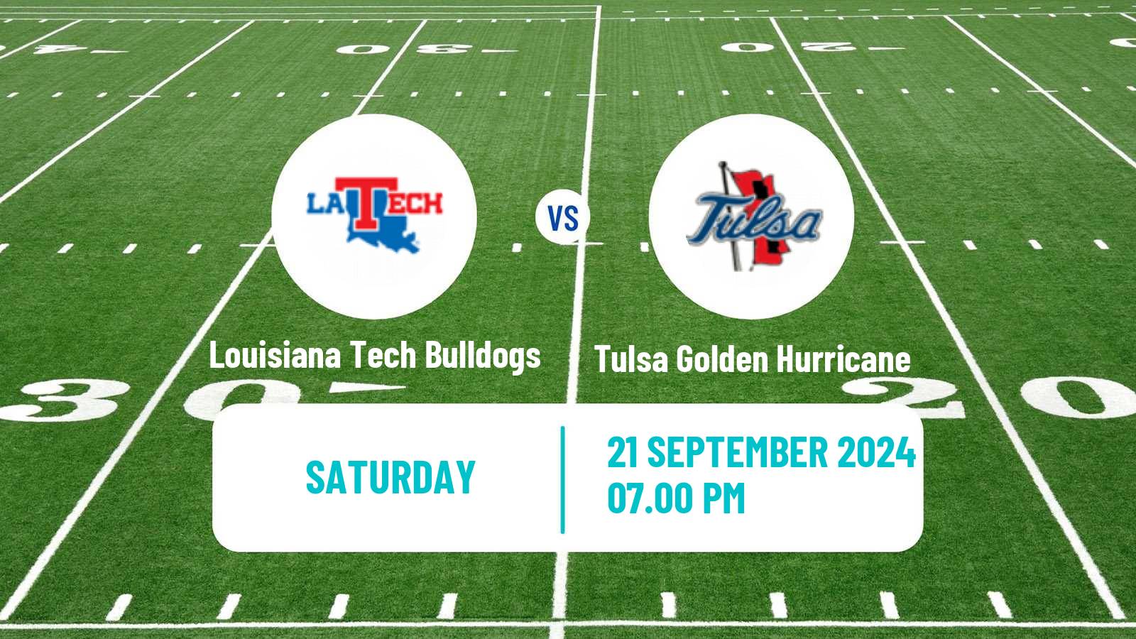 American football NCAA College Football Louisiana Tech Bulldogs - Tulsa Golden Hurricane