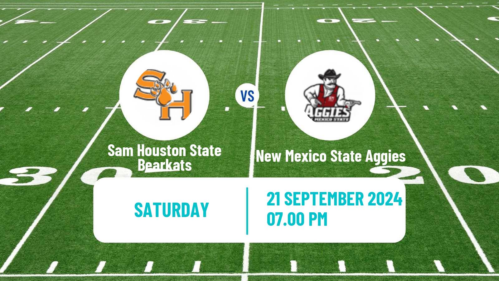 American football NCAA College Football Sam Houston State Bearkats - New Mexico State Aggies