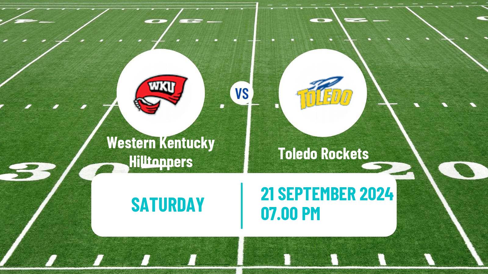 American football NCAA College Football Western Kentucky Hilltoppers - Toledo Rockets