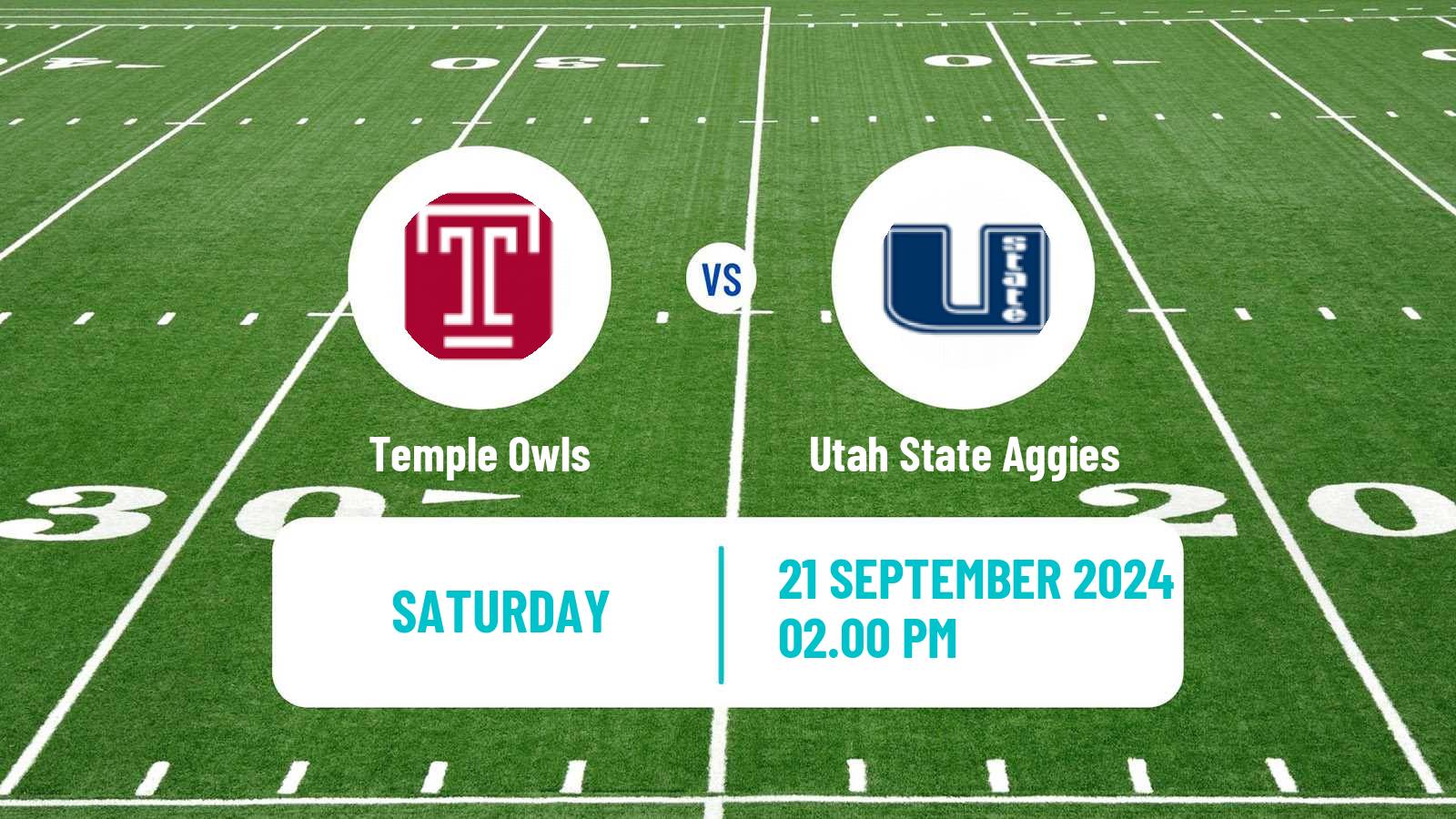 American football NCAA College Football Temple Owls - Utah State Aggies