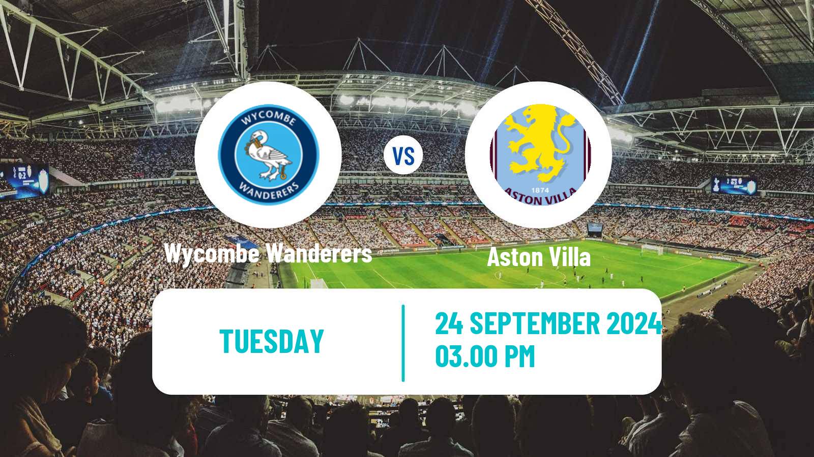 Soccer English League Cup Wycombe Wanderers - Aston Villa