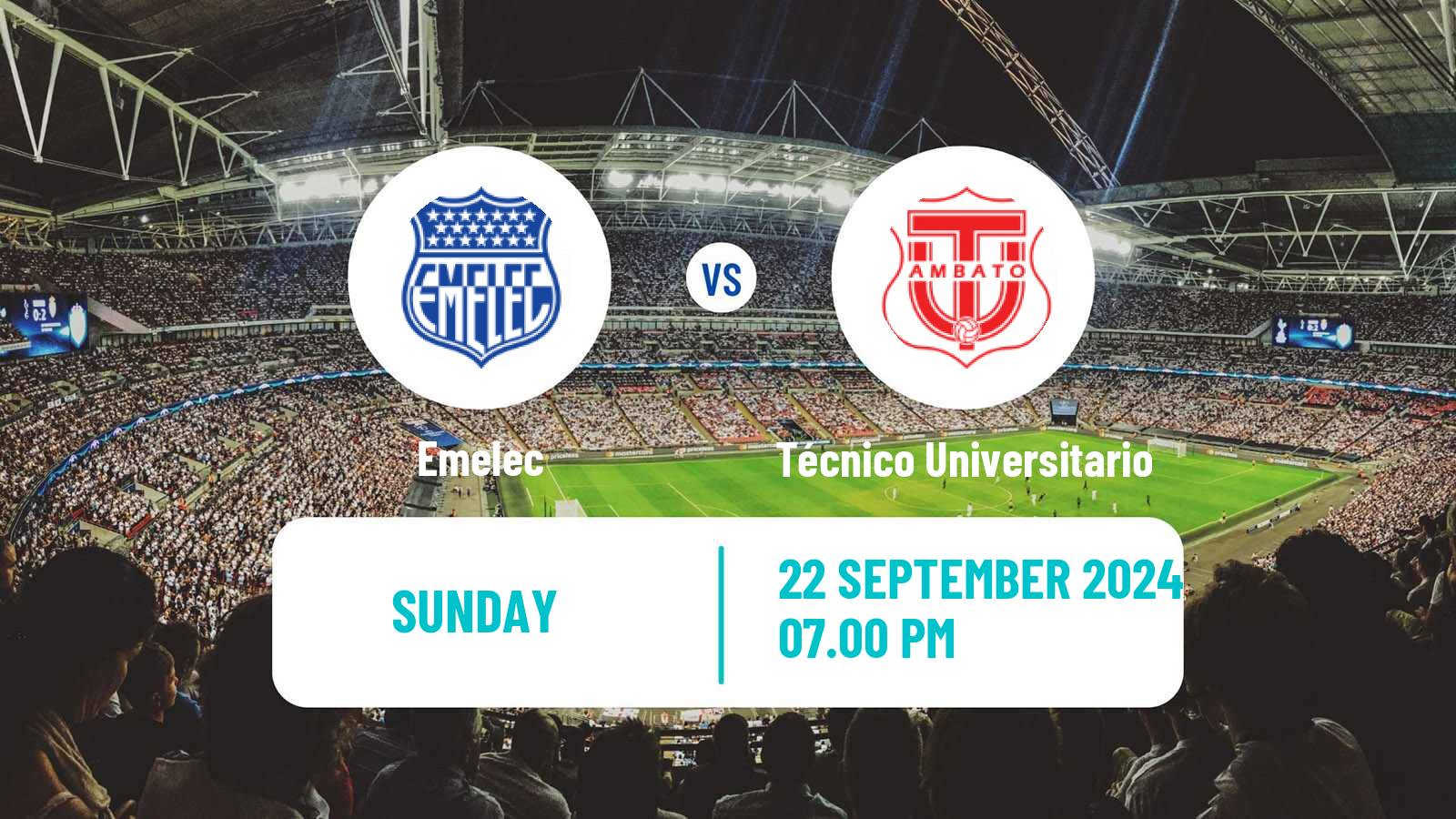 Soccer Ecuadorian Liga Pro Emelec - Técnico Universitario