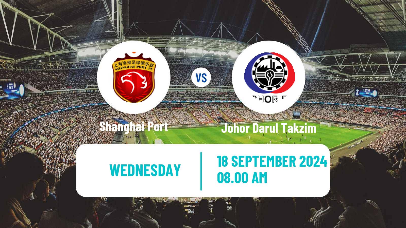 Soccer AFC Champions League Shanghai Port - Johor Darul Takzim