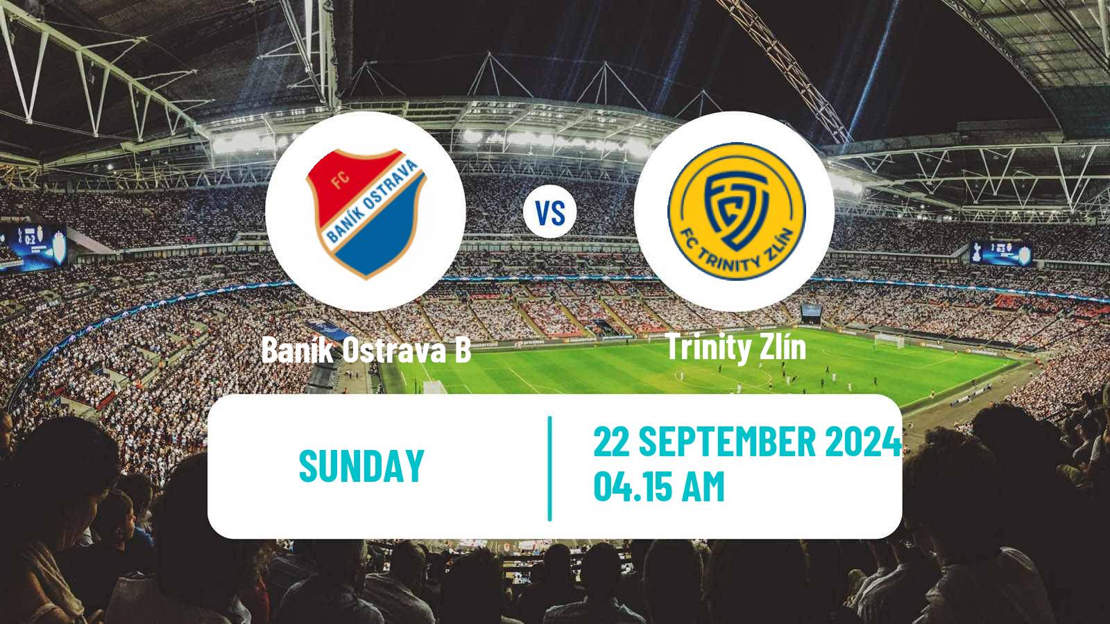 Soccer Czech Division 2 Baník Ostrava B - Trinity Zlín