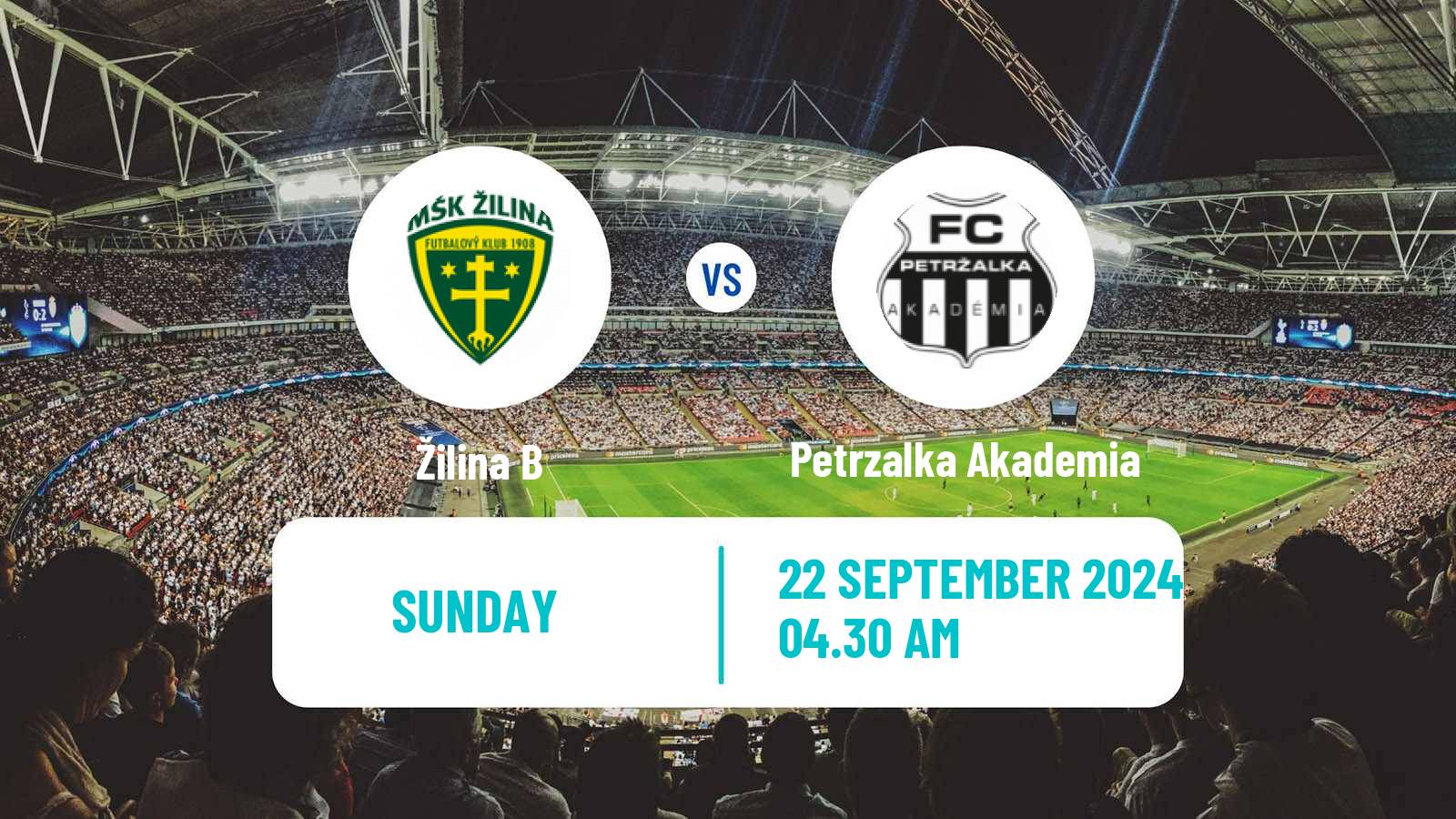 Soccer Slovak 2 Liga Žilina B - Petrzalka Akademia