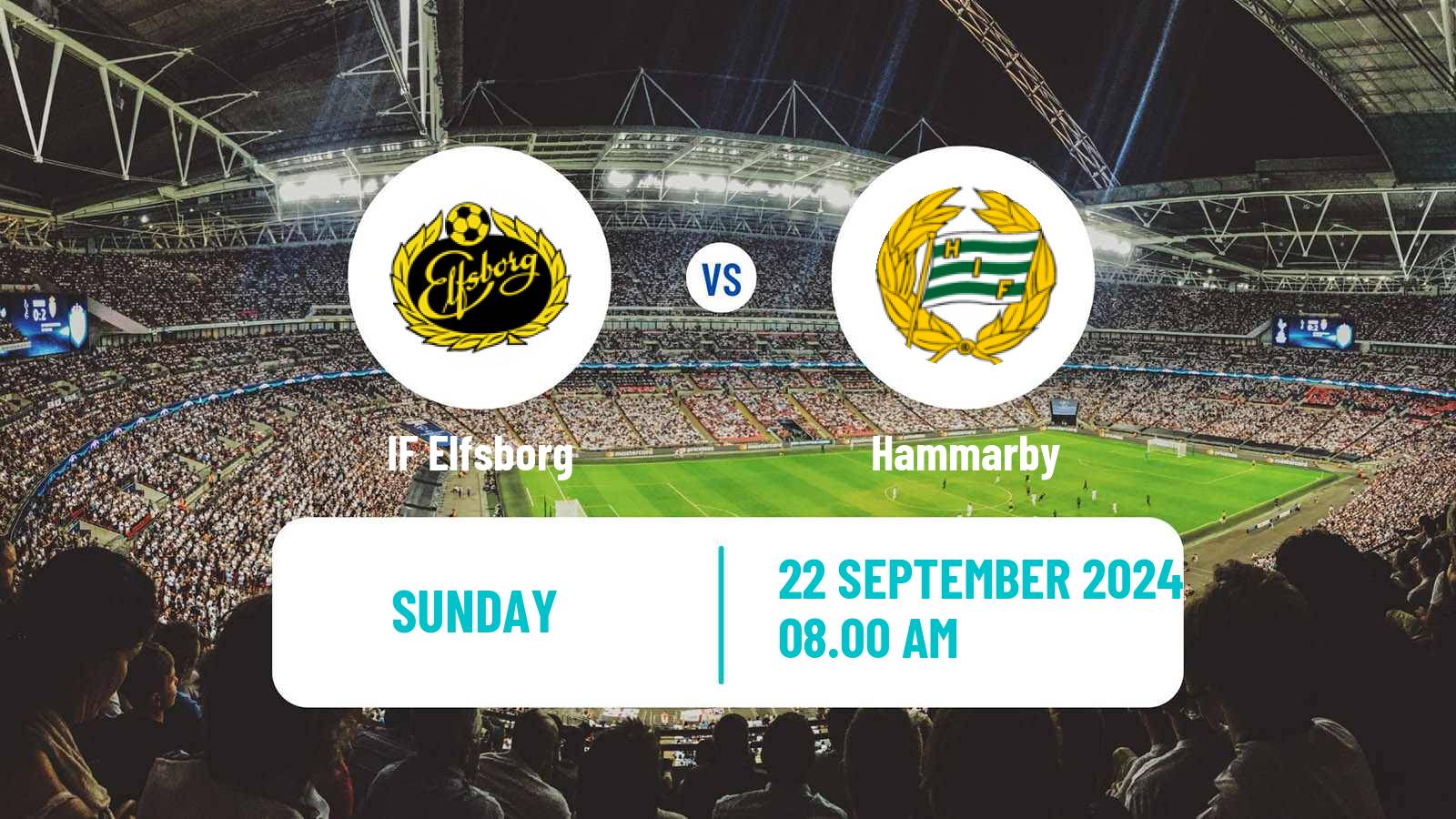 Soccer Swedish Allsvenskan Elfsborg - Hammarby