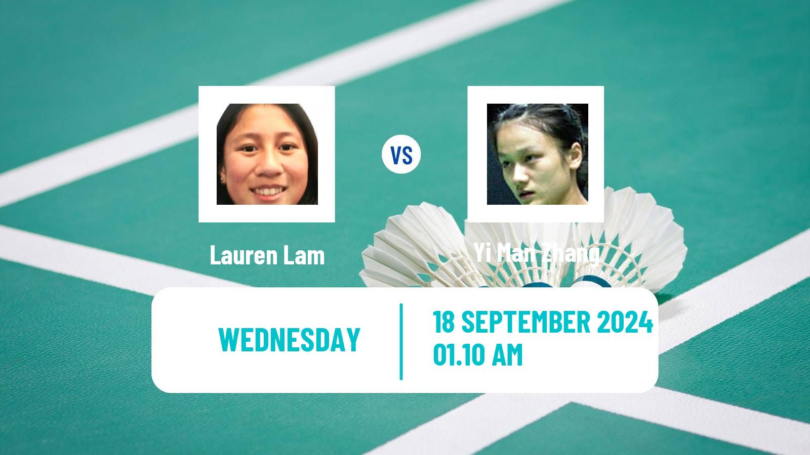 Badminton BWF World Tour Victor China Open Women Lauren Lam - Yi Man Zhang