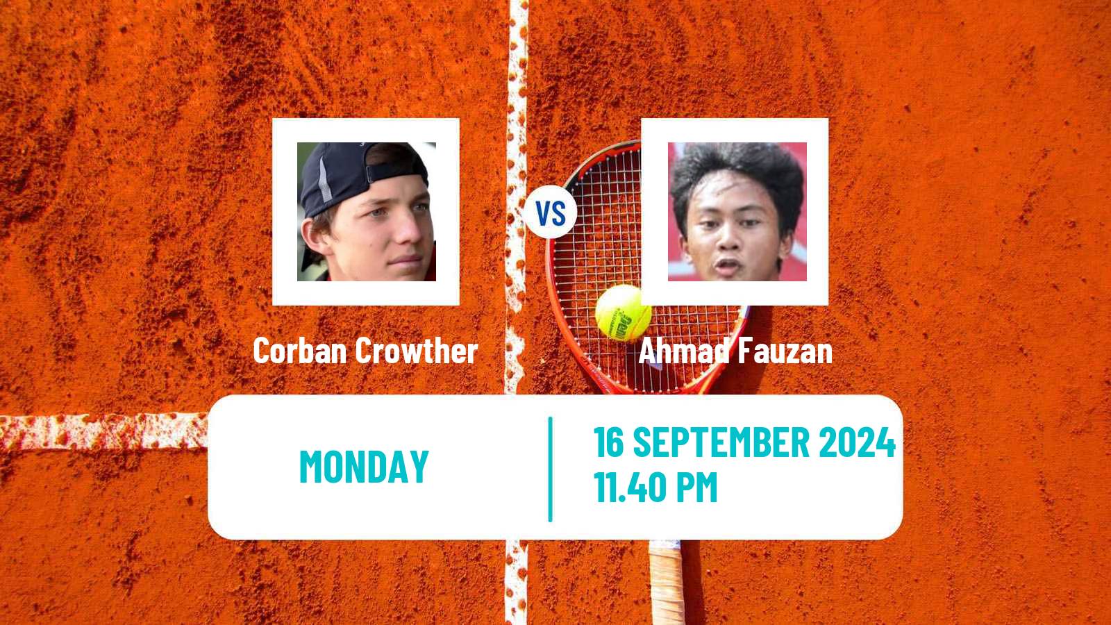 Tennis ITF M15 Bali 2 Men Corban Crowther - Ahmad Fauzan