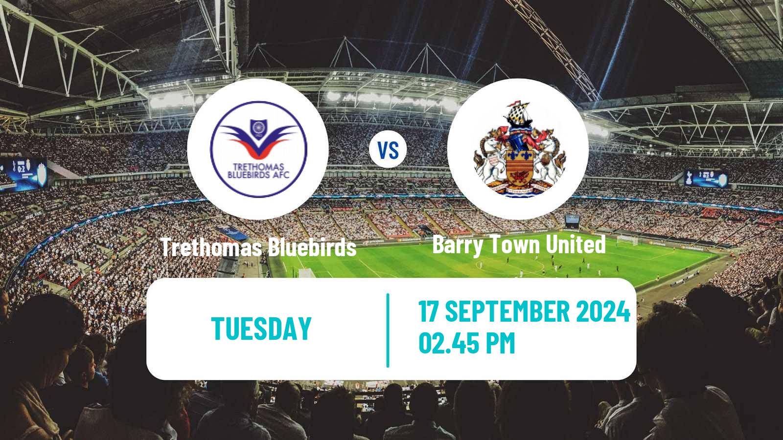 Soccer Welsh League Cup Trethomas Bluebirds - Barry Town United