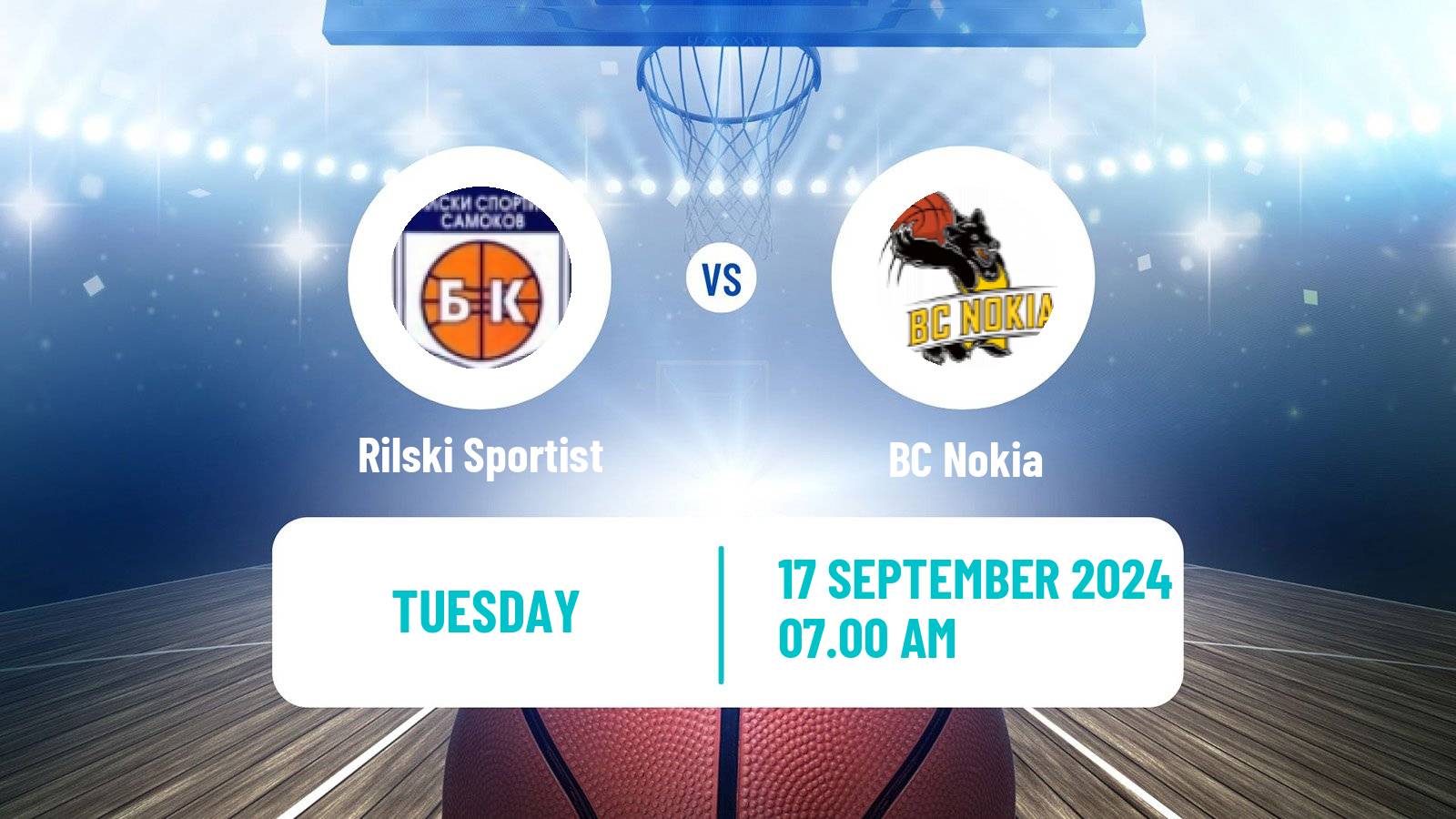 Basketball Champions League Basketball Rilski Sportist - BC Nokia