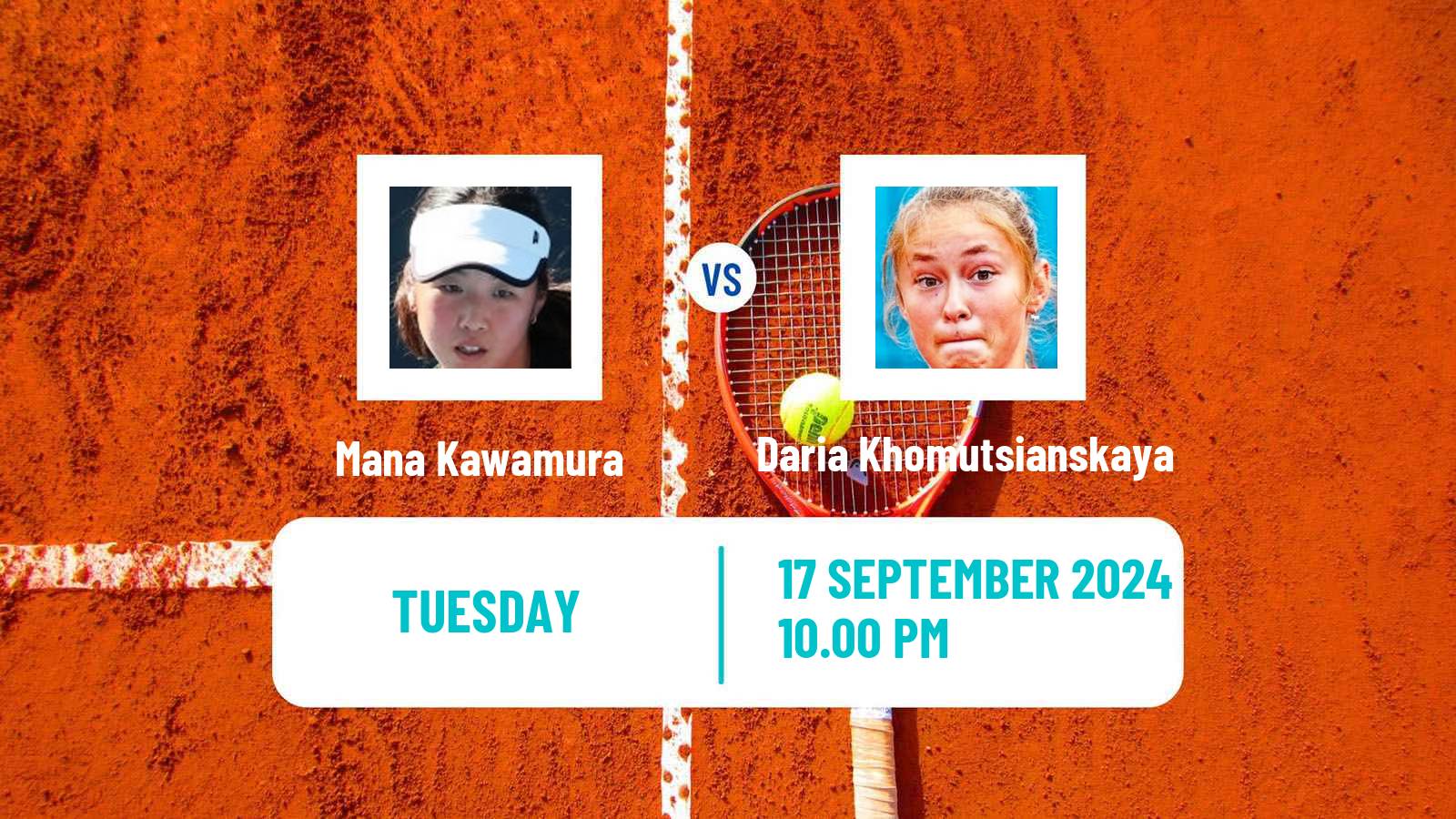 Tennis ITF W50 Fuzhou Women Mana Kawamura - Daria Khomutsianskaya