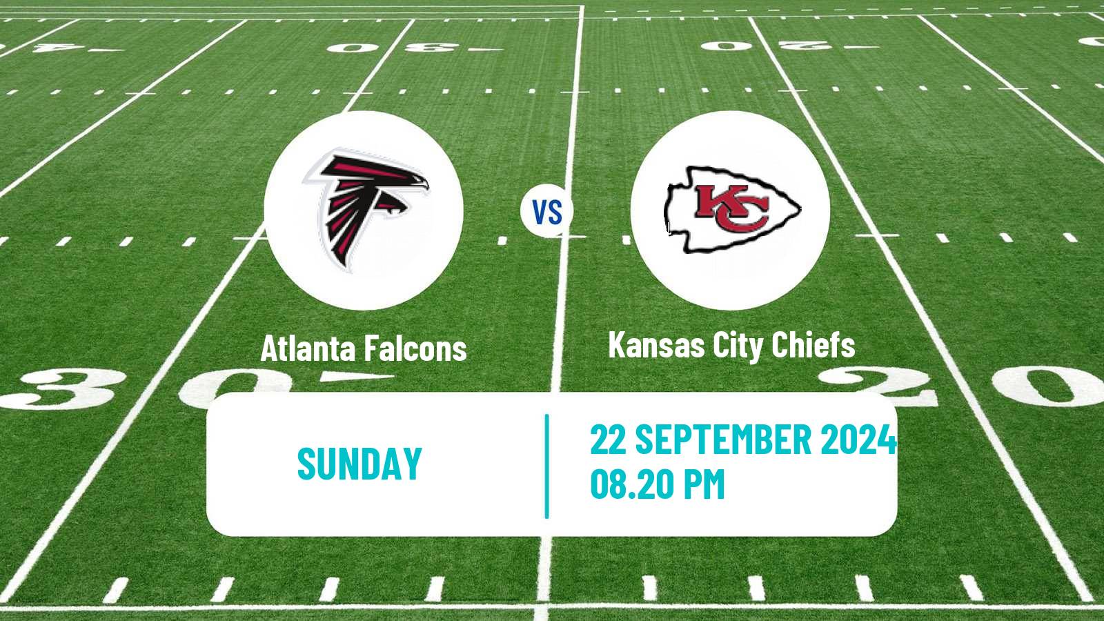 American football NFL Atlanta Falcons - Kansas City Chiefs