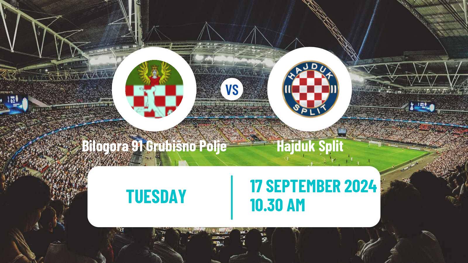 Soccer Croatian Cup Bilogora 91 Grubišno Polje - Hajduk Split