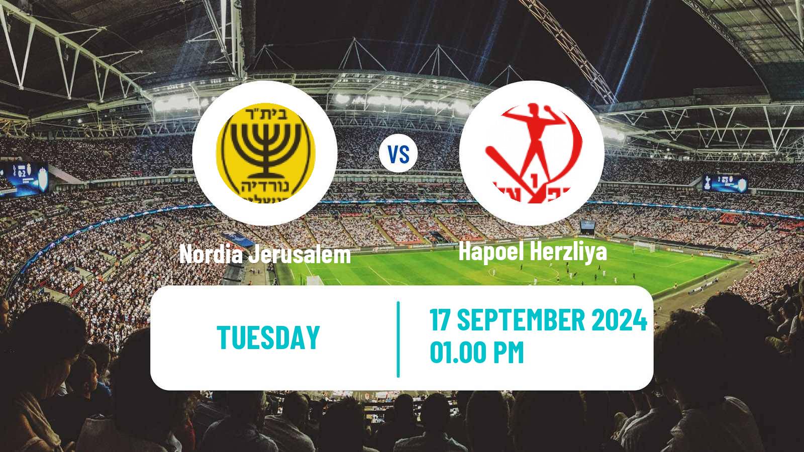 Soccer Israeli Liga Alef South Nordia Jerusalem - Hapoel Herzliya