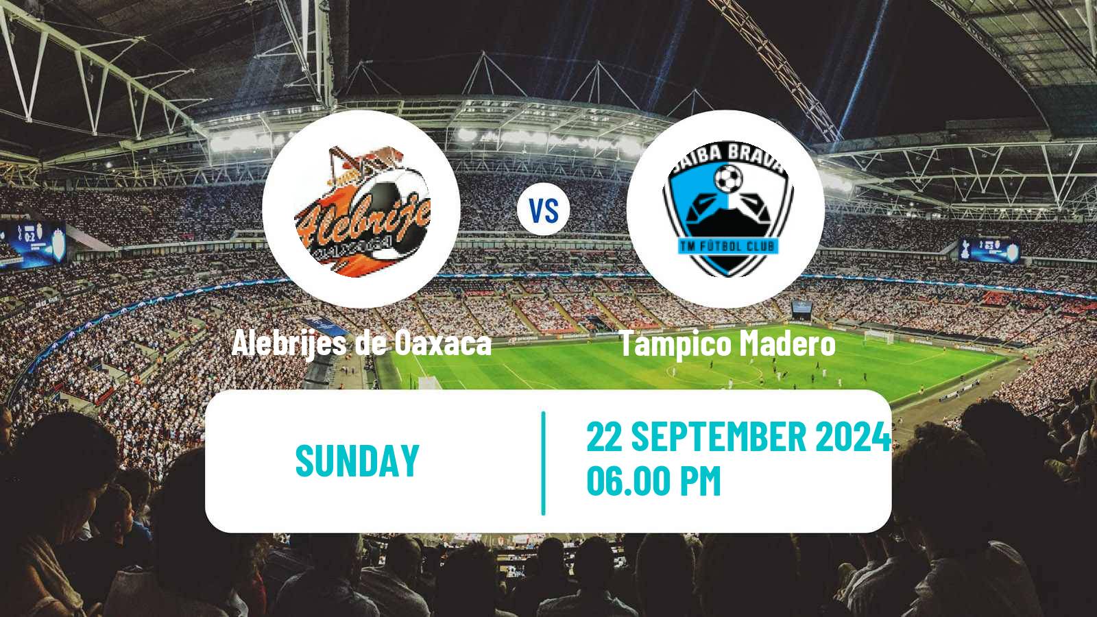 Soccer Mexican Liga de Expansion MX Alebrijes de Oaxaca - Tampico Madero