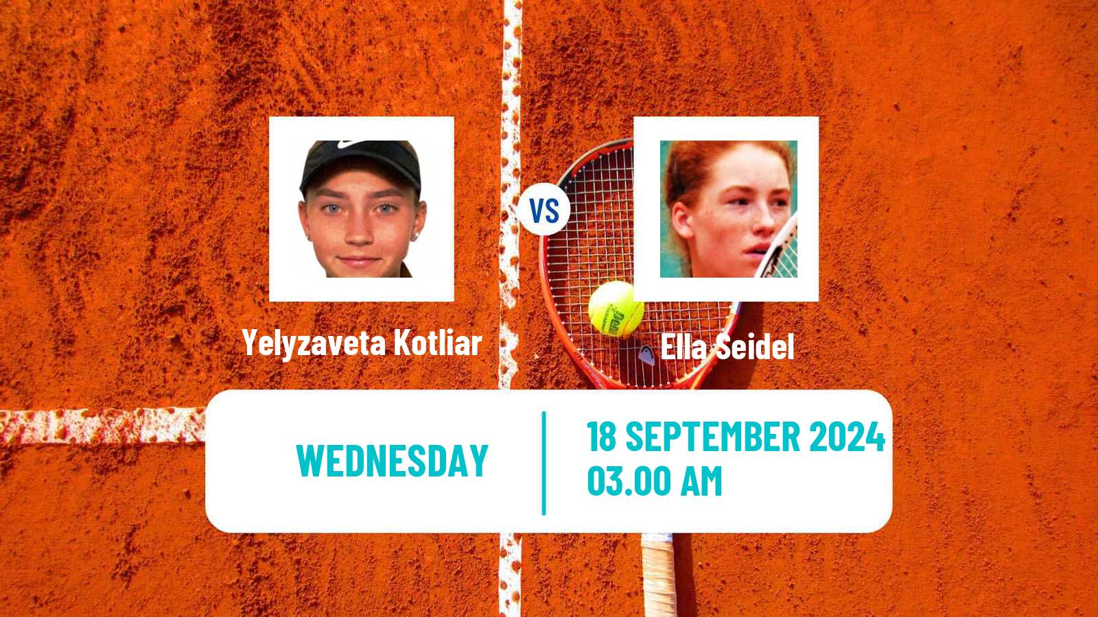 Tennis ITF W75 Pazardzhik Women Yelyzaveta Kotliar - Ella Seidel