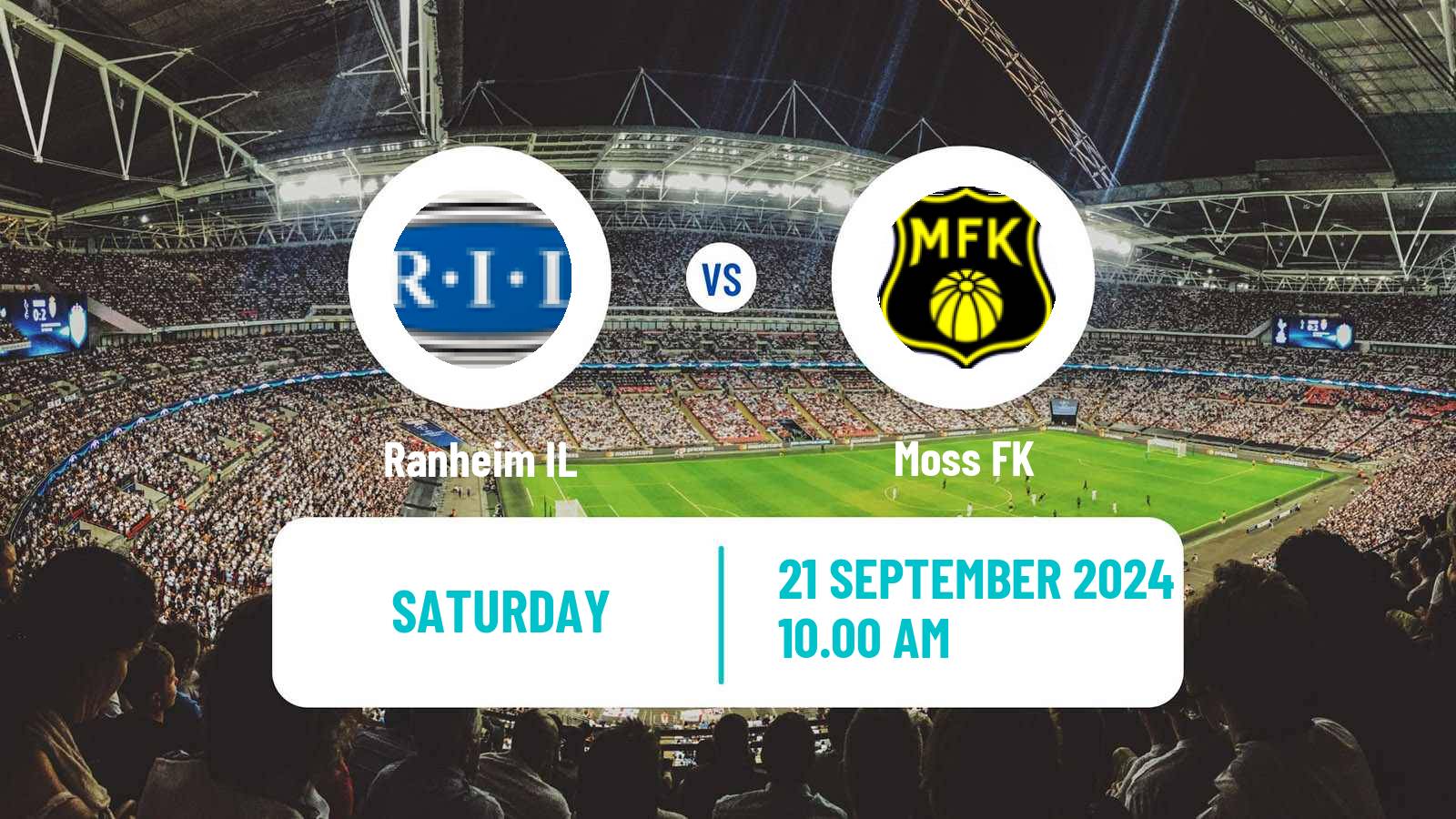 Soccer Norwegian Adeccoligaen Ranheim - Moss