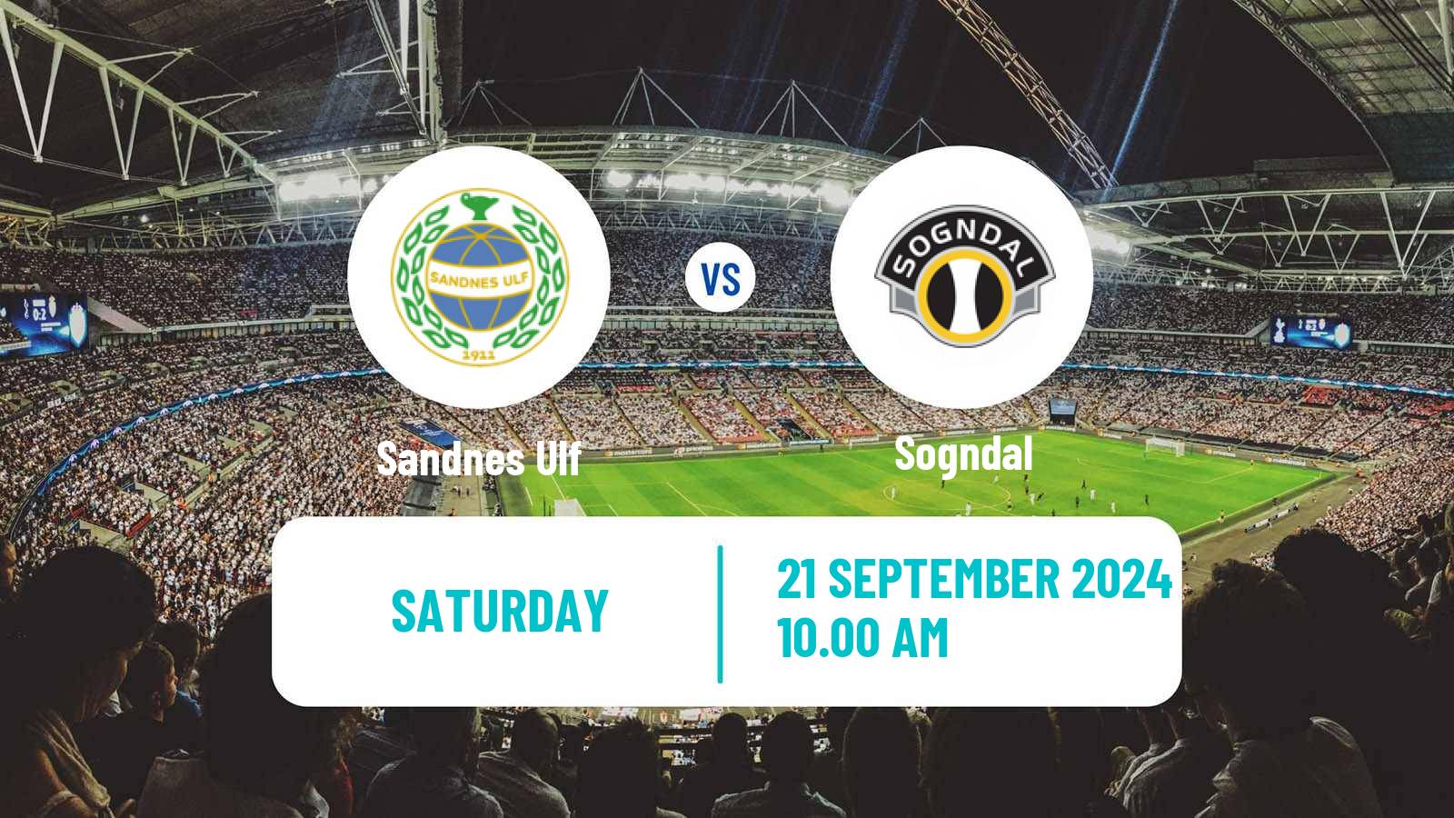 Soccer Norwegian Adeccoligaen Sandnes Ulf - Sogndal