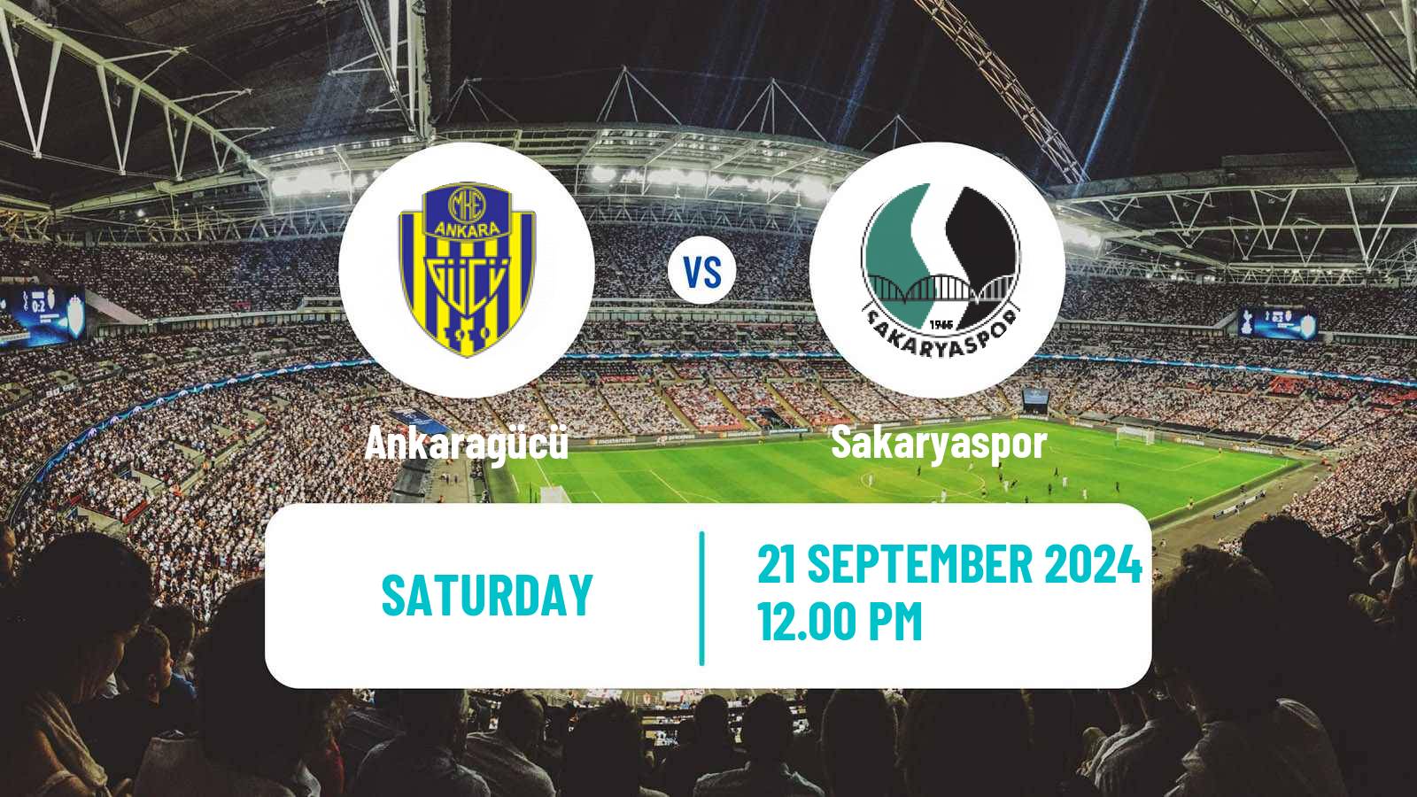 Soccer Turkish First League Ankaragücü - Sakaryaspor