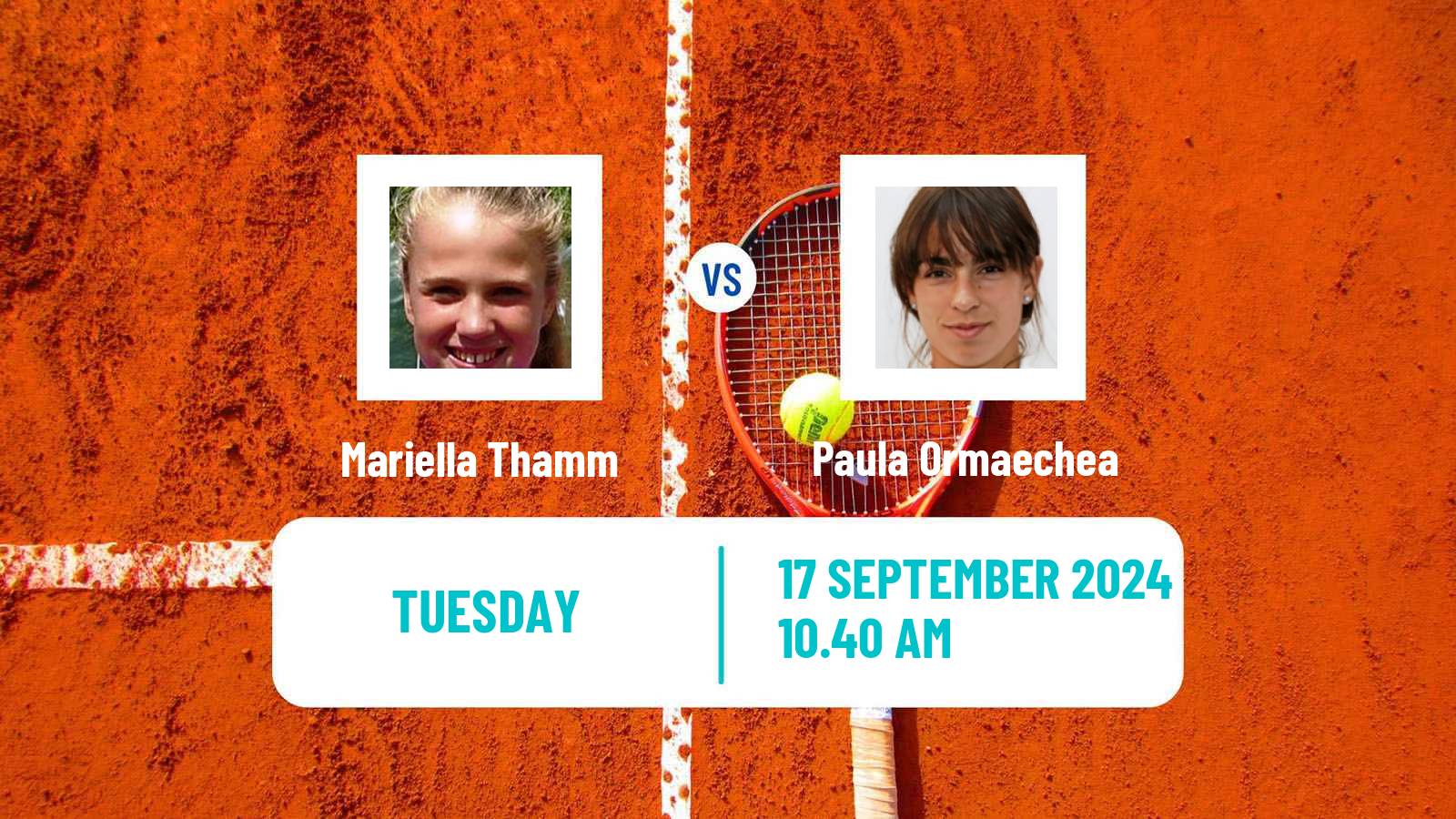 Tennis ITF W15 Nogent Sur Marne Women Mariella Thamm - Paula Ormaechea