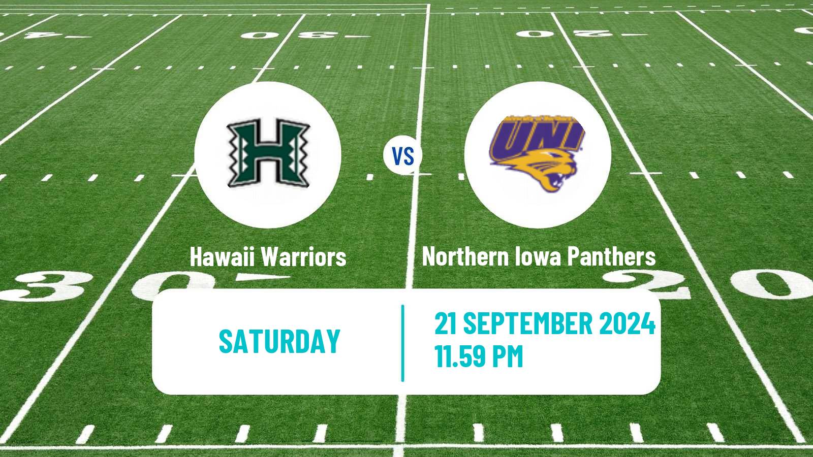 American football NCAA College Football Hawaii Warriors - Northern Iowa Panthers