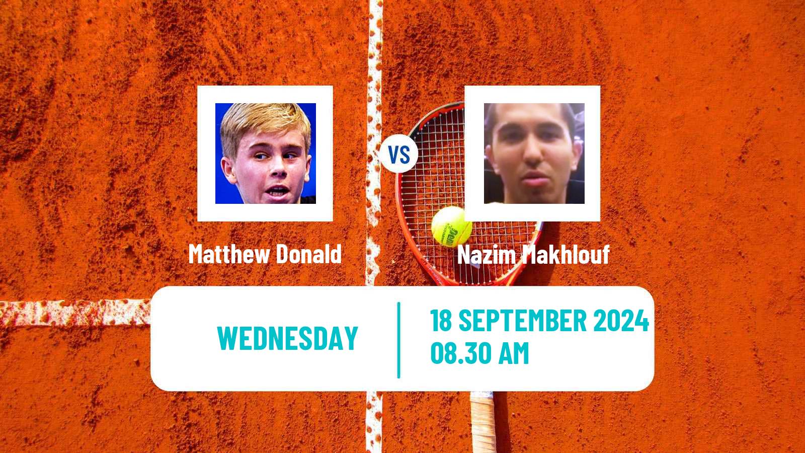 Tennis ITF M15 Monastir 38 Men Matthew Donald - Nazim Makhlouf