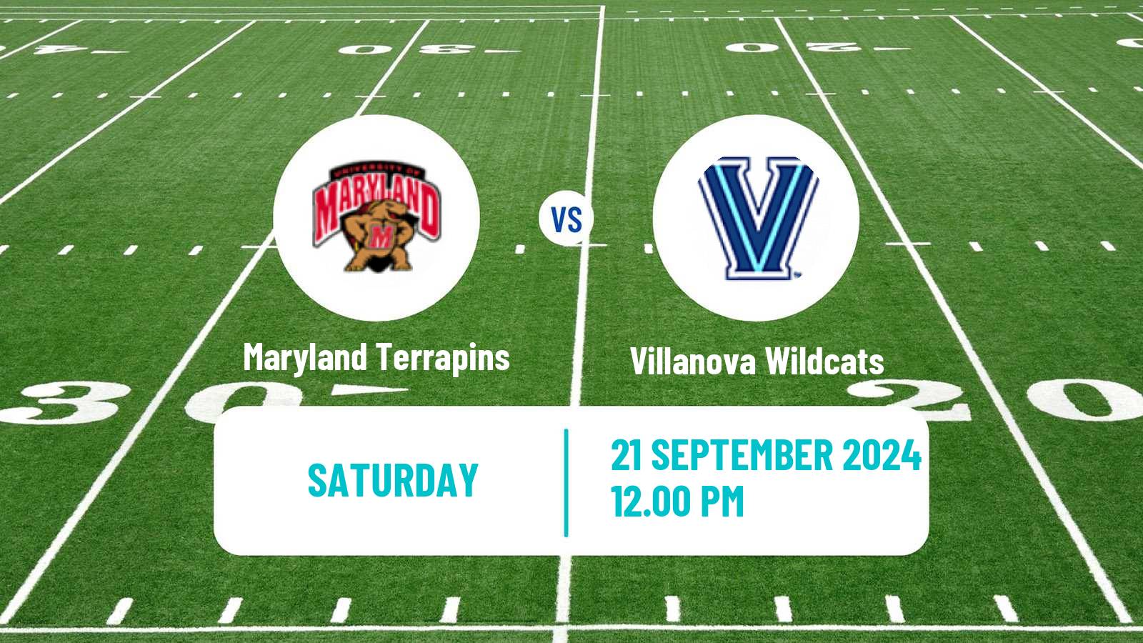 American football NCAA College Football Maryland Terrapins - Villanova Wildcats