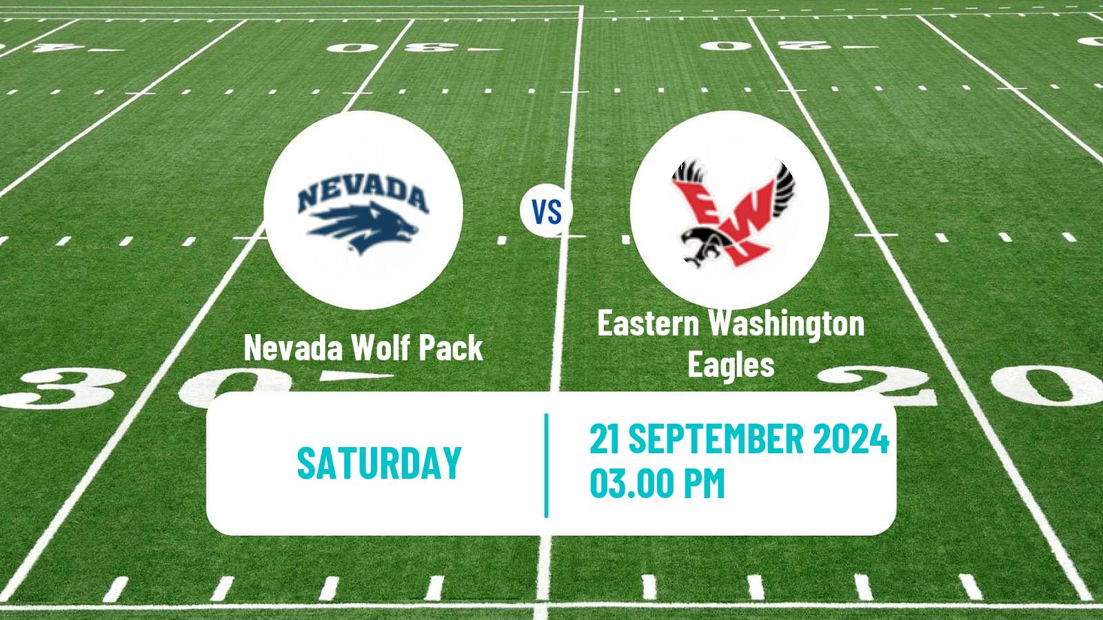 American football NCAA College Football Nevada Wolf Pack - Eastern Washington Eagles