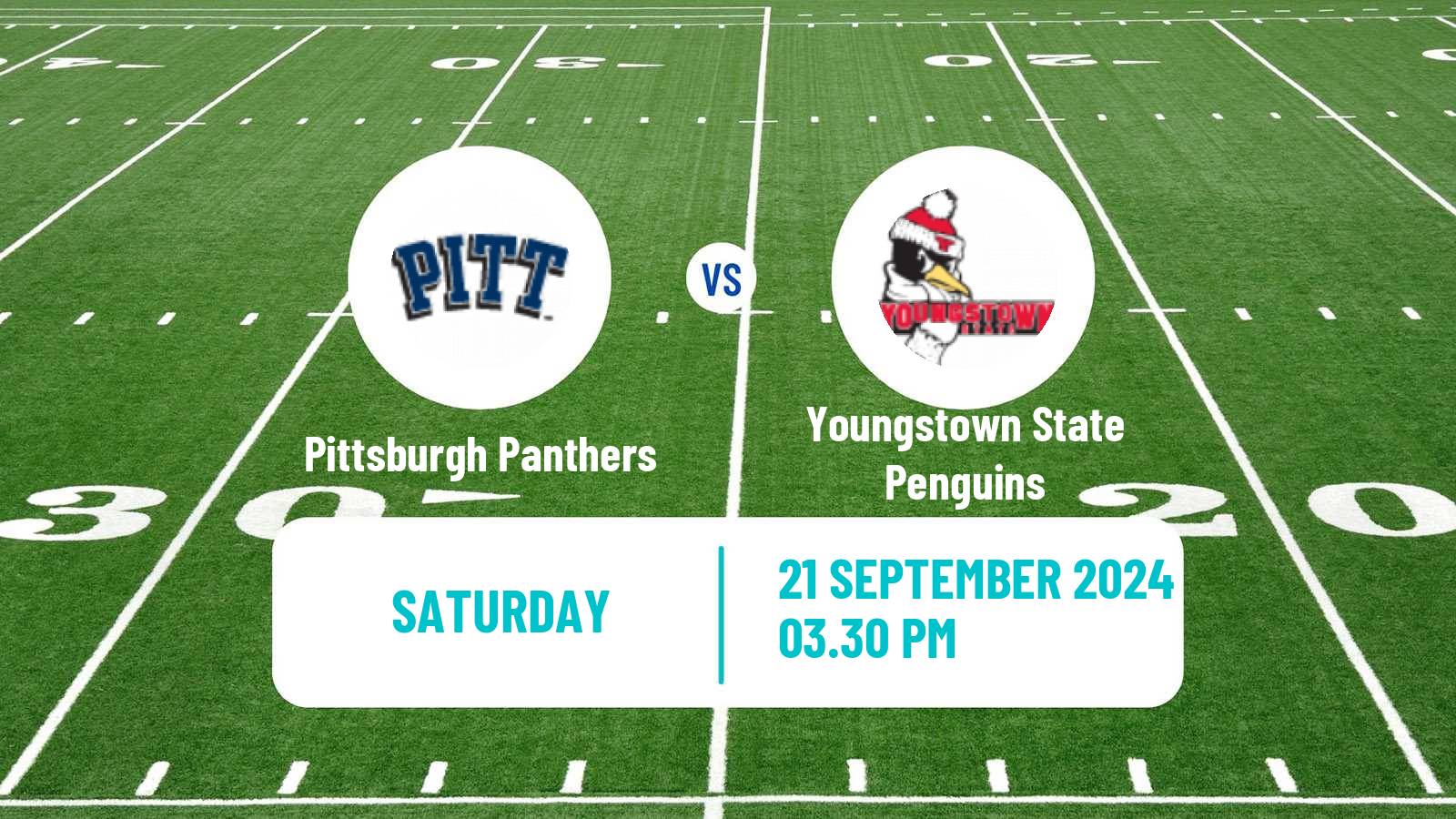 American football NCAA College Football Pittsburgh Panthers - Youngstown State Penguins