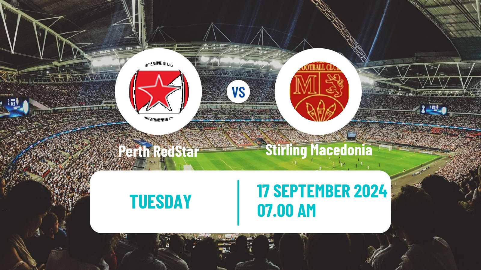 Soccer Australian NPL Western Australia Perth RedStar - Stirling Macedonia