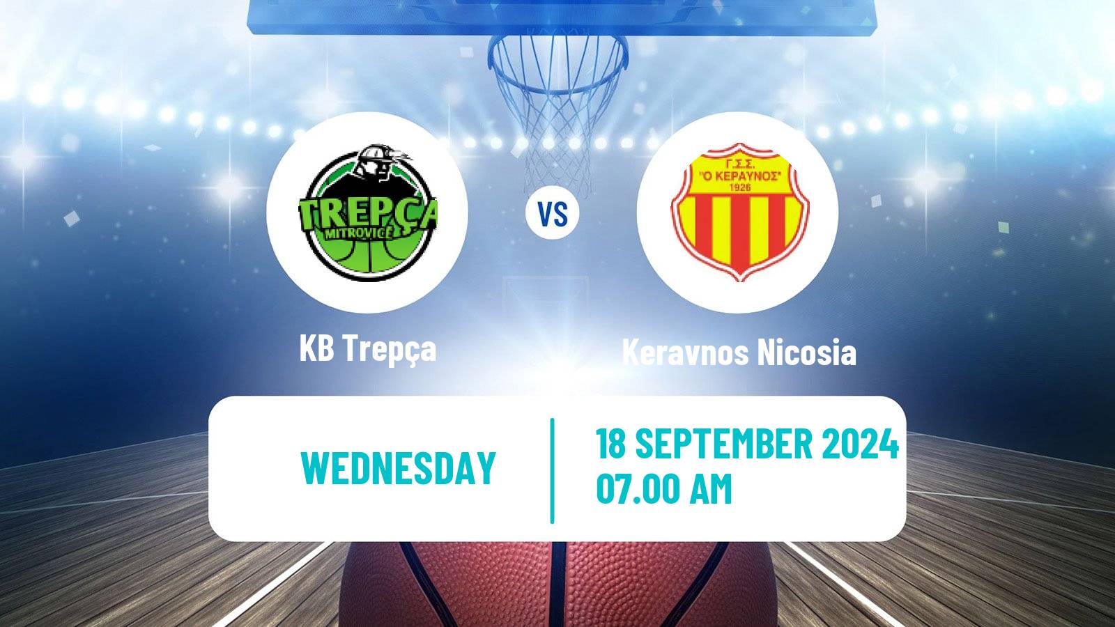 Basketball Champions League Basketball Trepça - Keravnos Nicosia