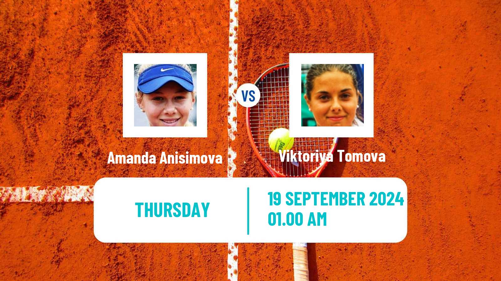 Tennis WTA Seoul Amanda Anisimova - Viktoriya Tomova