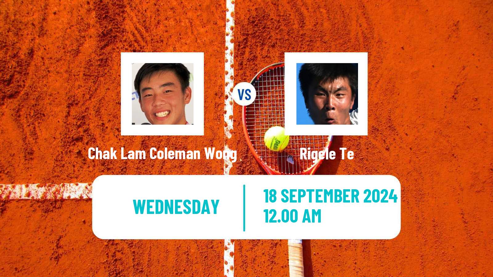 Tennis ATP Hangzhou Chak Lam Coleman Wong - Rigele Te