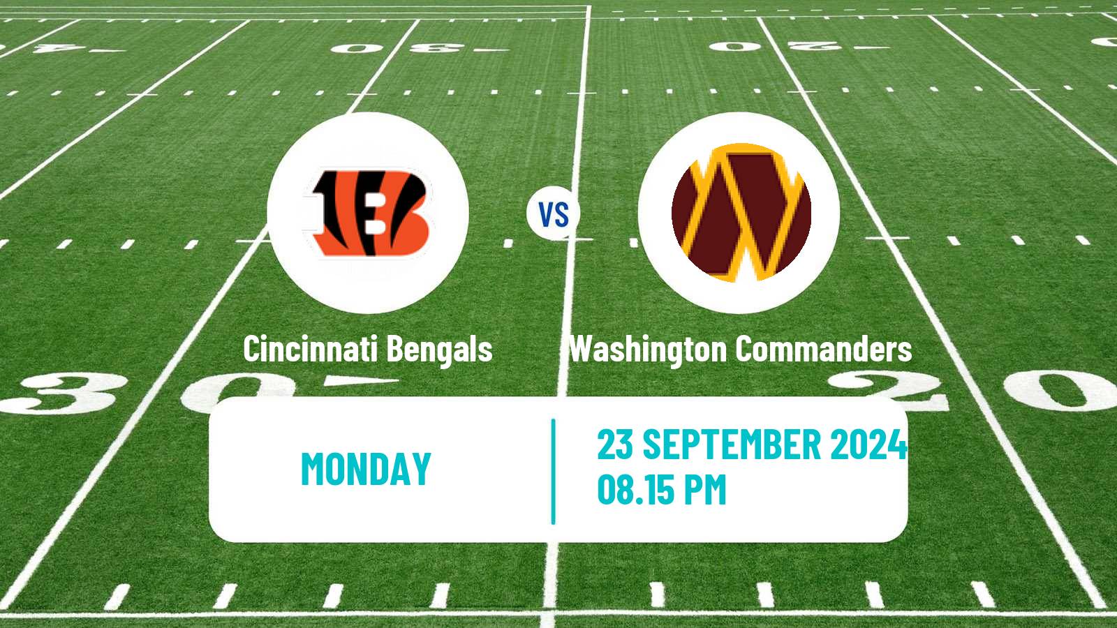 American football NFL Cincinnati Bengals - Washington Commanders