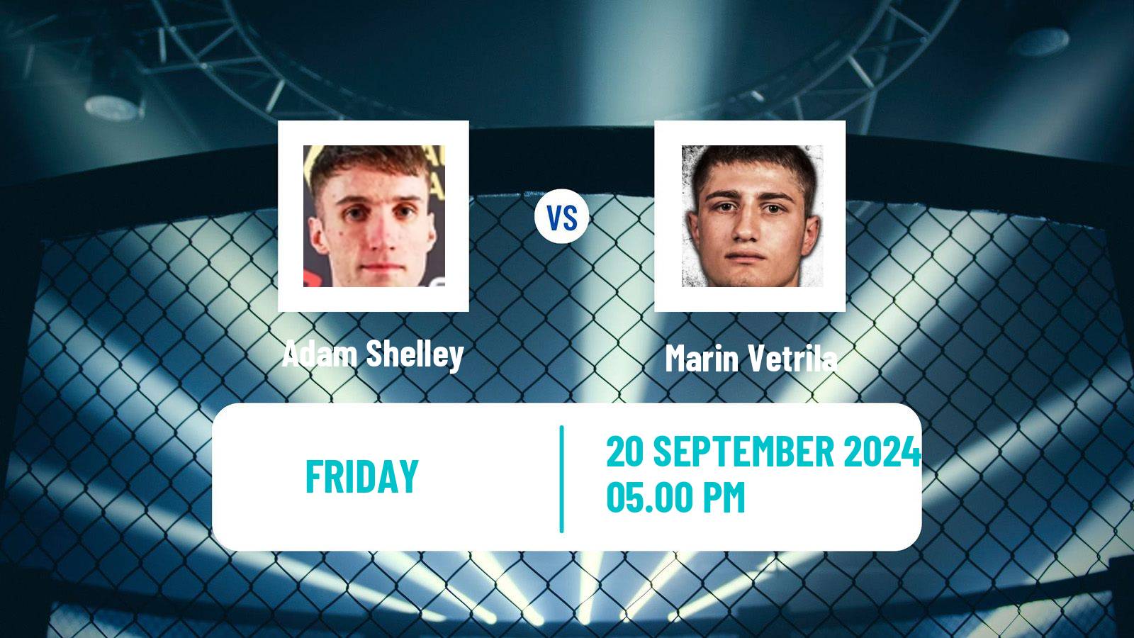 MMA Lightweight Cage Warriors Men Marin Vetrila - Adam Shelley