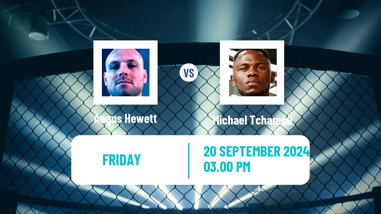 MMA Middleweight Cage Warriors Men Angus Hewett - Michael Tchamou