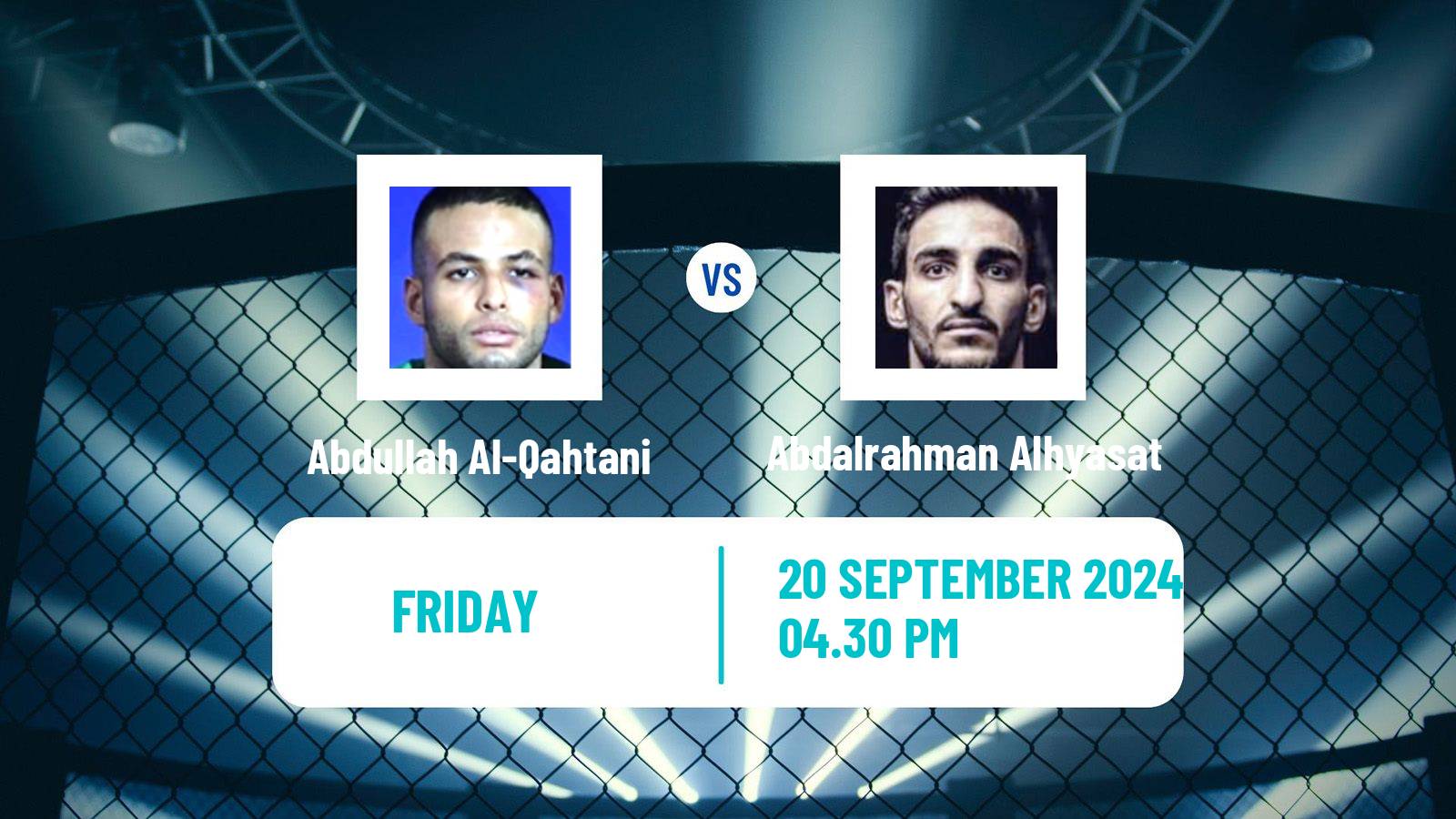 MMA Featherweight Pfl Men Abdullah Al-Qahtani - Abdalrahman Alhyasat