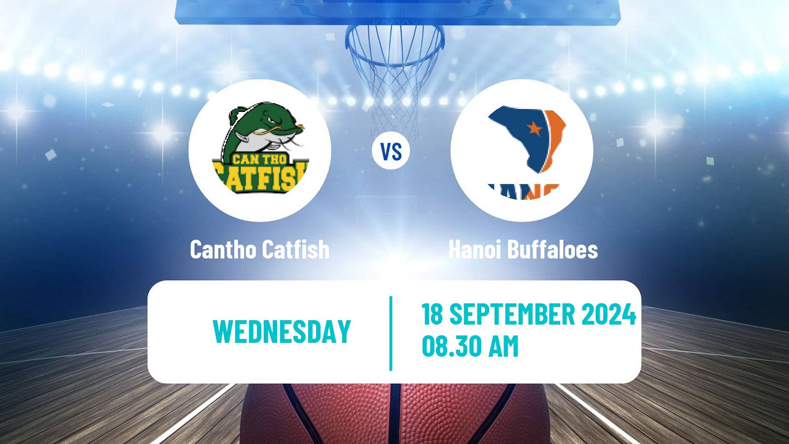 Basketball Vietnamese VBA Cantho Catfish - Hanoi Buffaloes