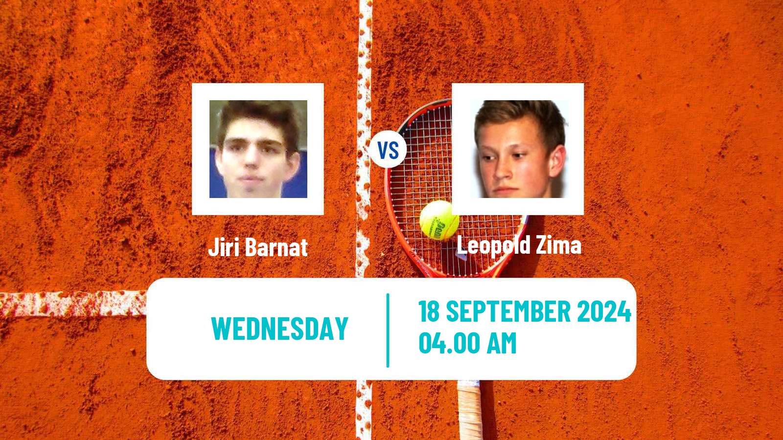 Tennis ITF M15 Pardubice Men 2024 Jiri Barnat - Leopold Zima