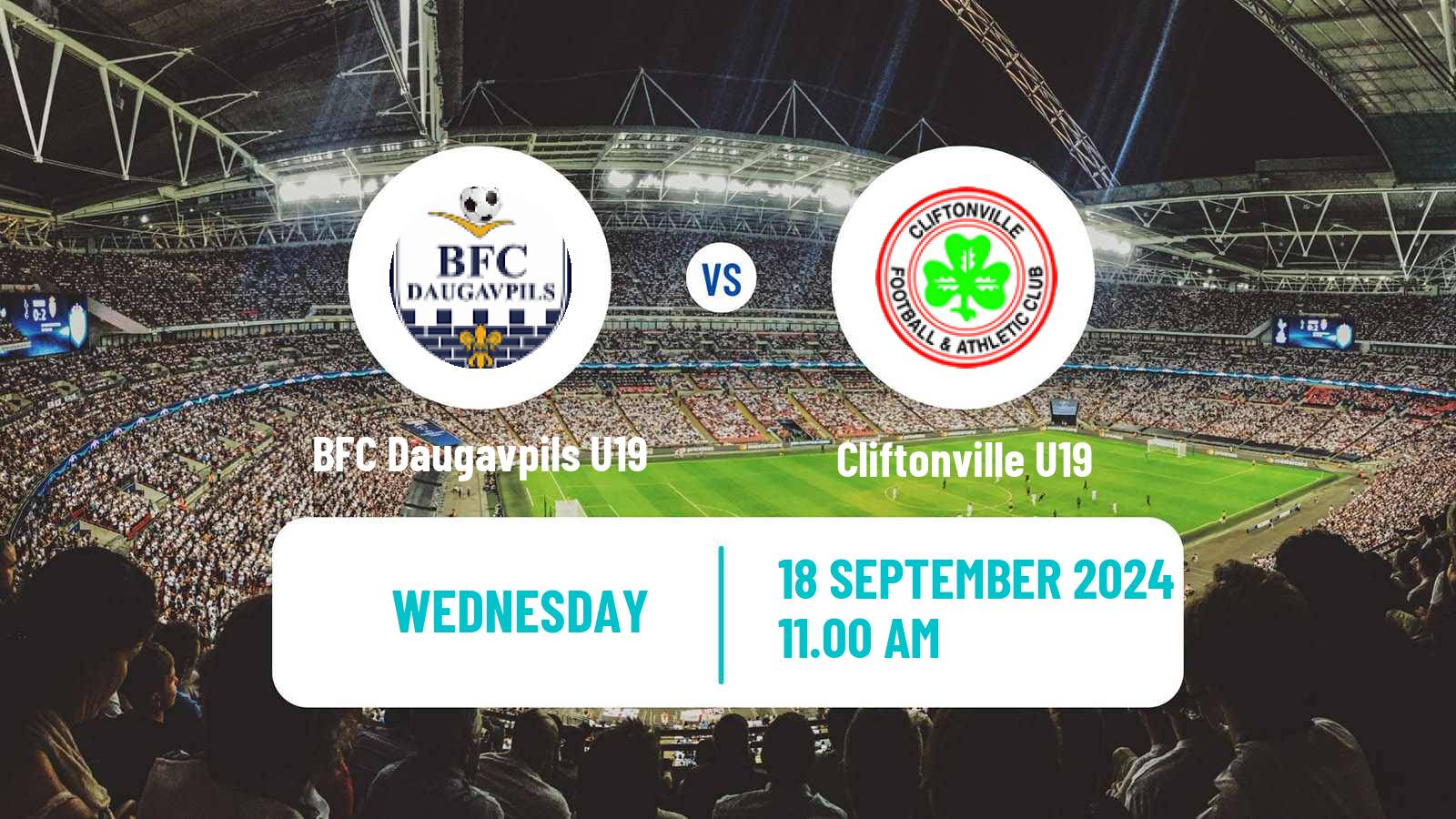 Soccer UEFA Youth League BFC Daugavpils U19 - Cliftonville U19